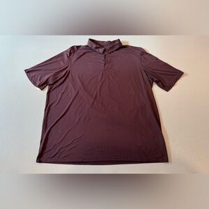 GERRY Stretch Moisture Wicking Mens Golf Polo Shirt Burgundy-Wine, XXL Pre-Owned